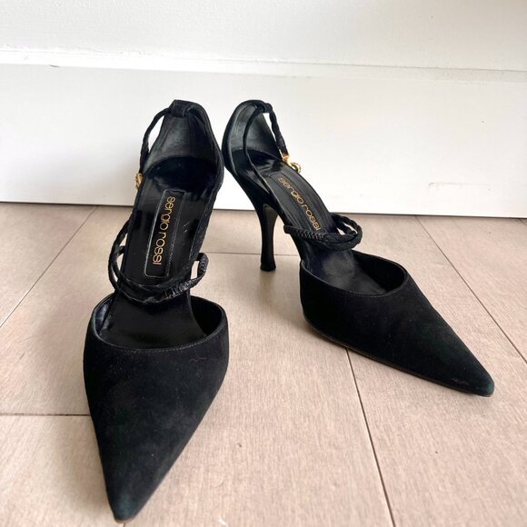 Sergio Rossi Black Heart Charm Heels - Picture 14 of 14